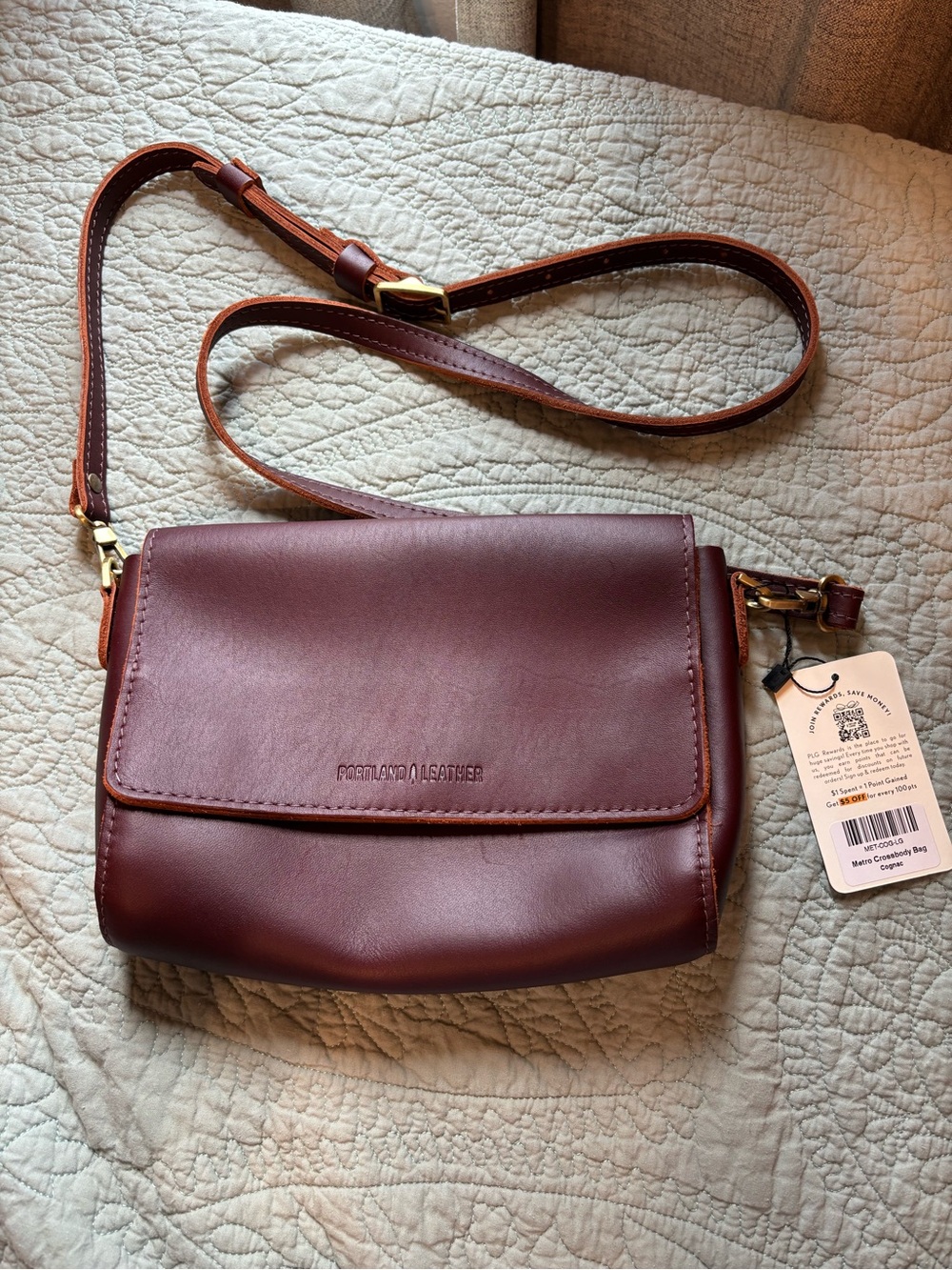 Portland Leather Crossbody with Matching Card Wallet - Picture 2 of 8